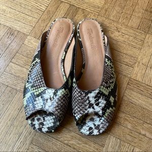 Madewell flats snake embossed size 7